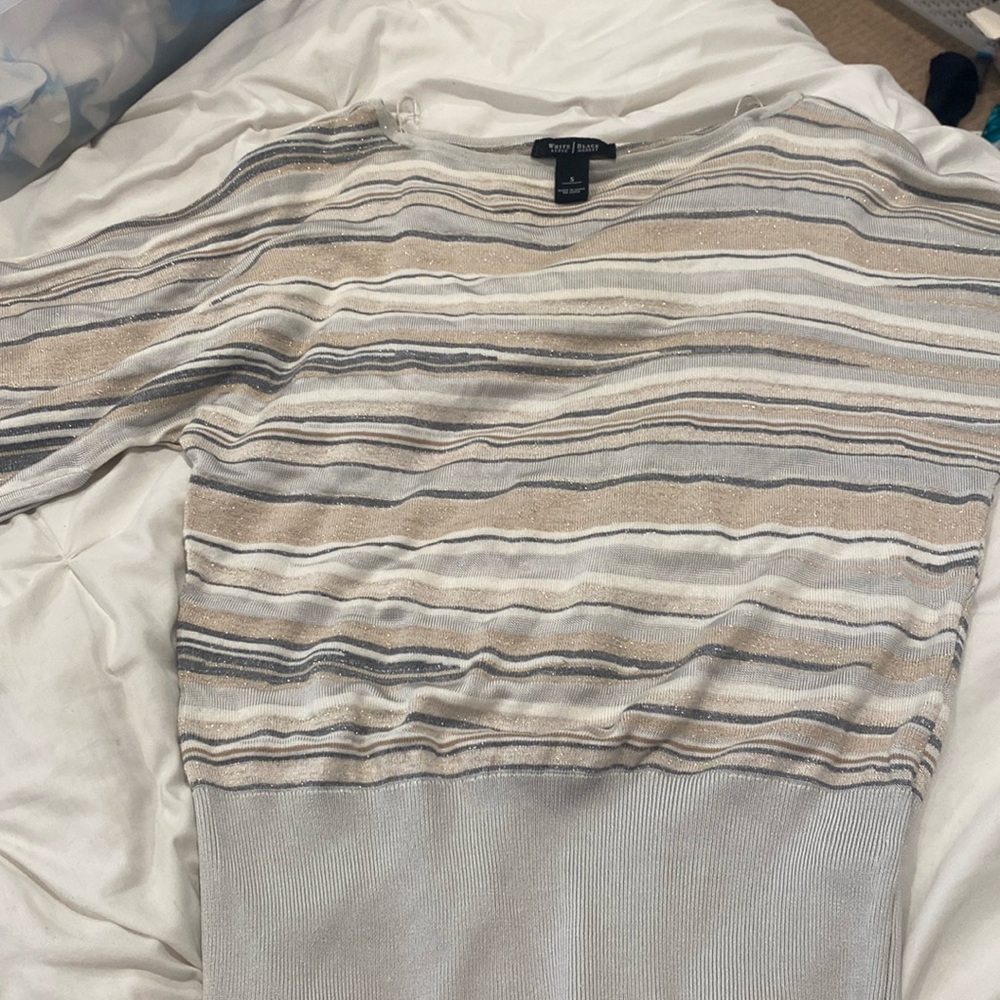 White house Black market, S, cream & grey